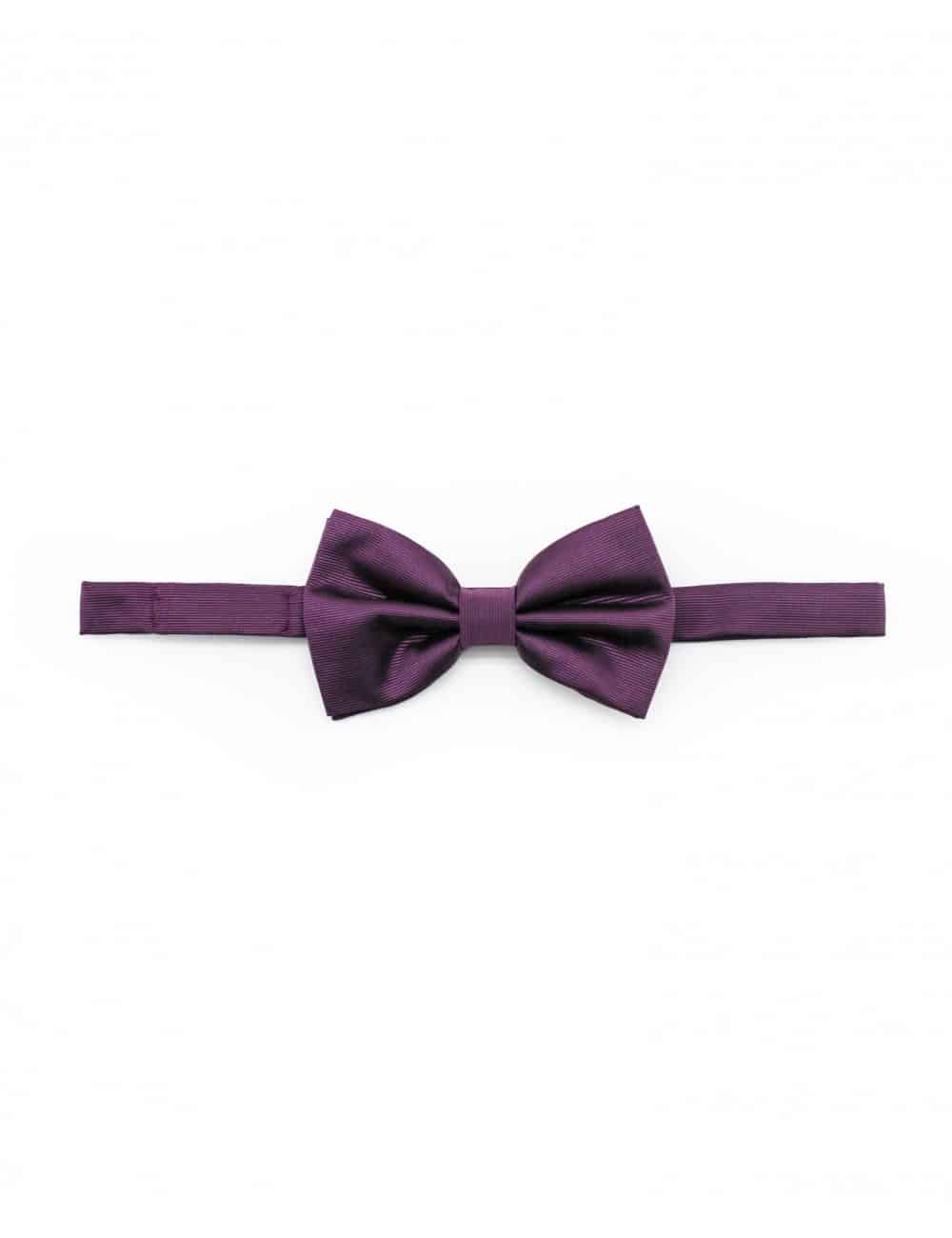 Solid Grape Royale Woven Bowtie