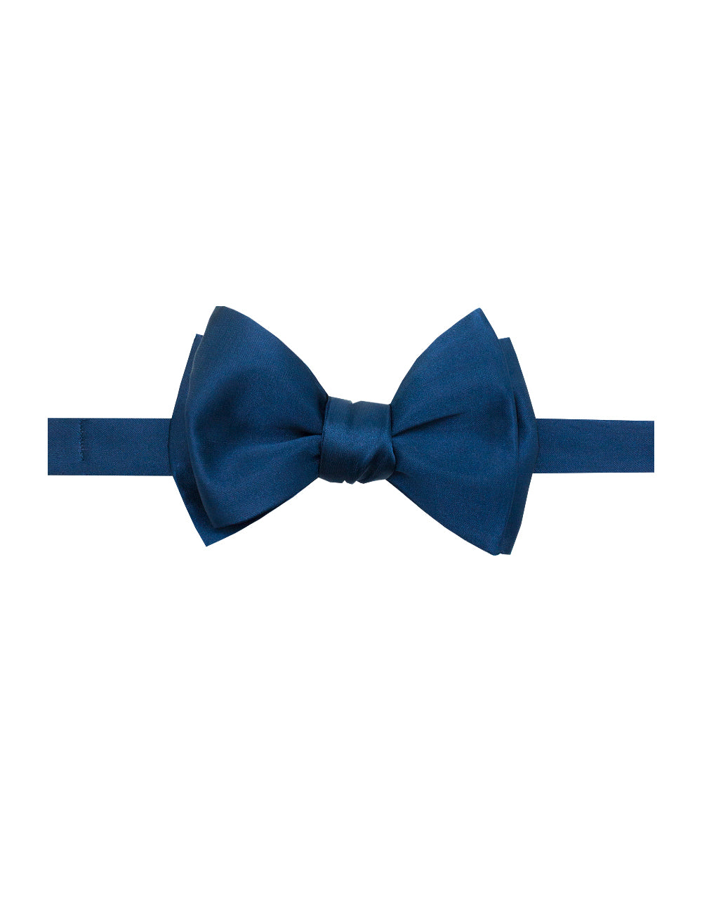 Solid Midnight Blue Woven Self Tie Bowtie