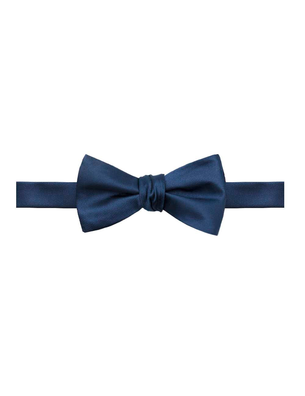 Solid Wine and Navy Reversible Woven Self Tie Bowtie