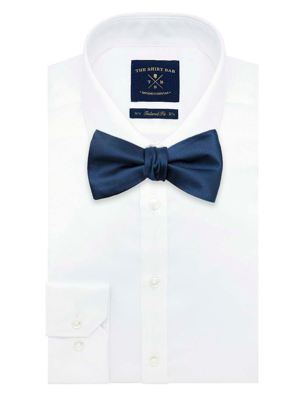 Solid Wine and Navy Reversible Woven Self Tie Bowtie