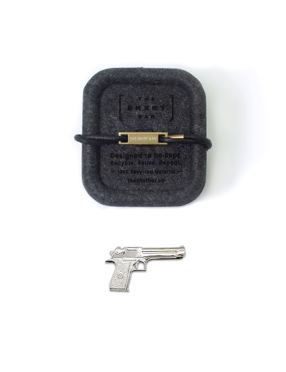 Metal pistol gun Tie Clip