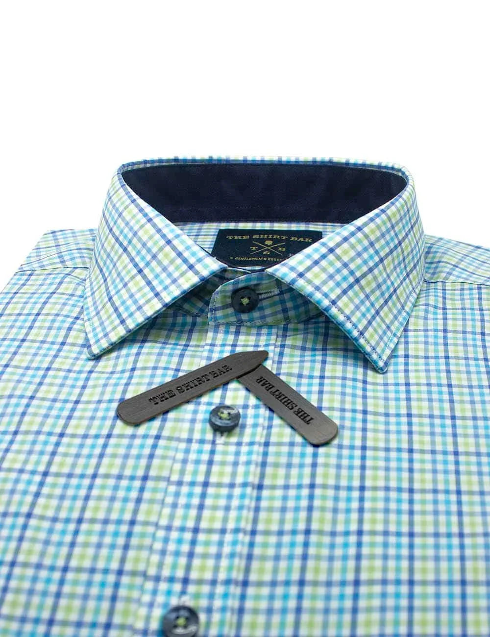 Green Checks Slim Fit Long Sleeve Shirt — The Shirt Bar