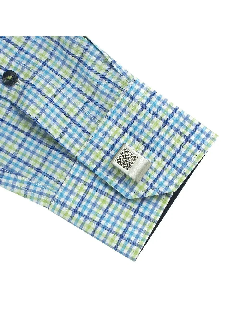 Green Checks Slim Fit Long Sleeve Shirt — The Shirt Bar