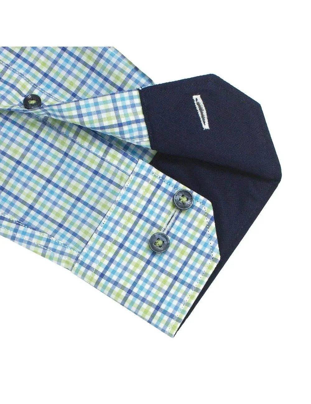 Green Checks Slim Fit Long Sleeve Shirt — The Shirt Bar