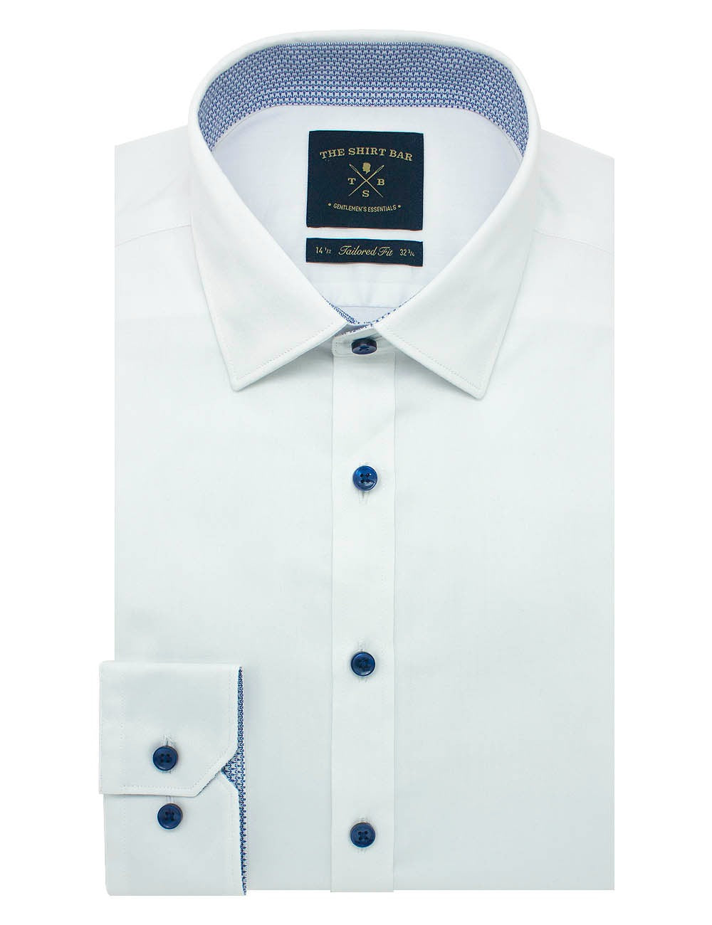 Solid White Twill Spill Resist Slim Fit Long Sleeve Shirt