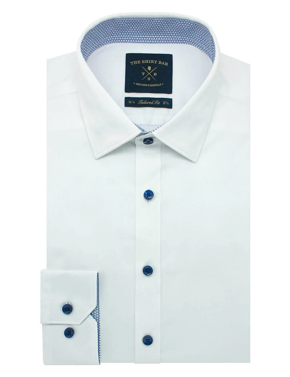 Solid White Twill Spill Resist Slim Fit Long Sleeve Shirt — The Shirt Bar