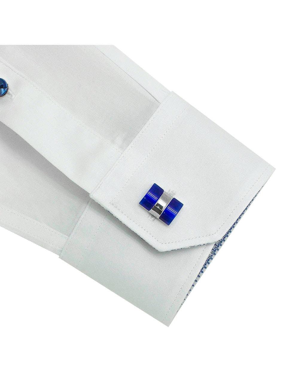 Solid White Twill Spill Resist Slim Fit Long Sleeve Shirt — The Shirt Bar
