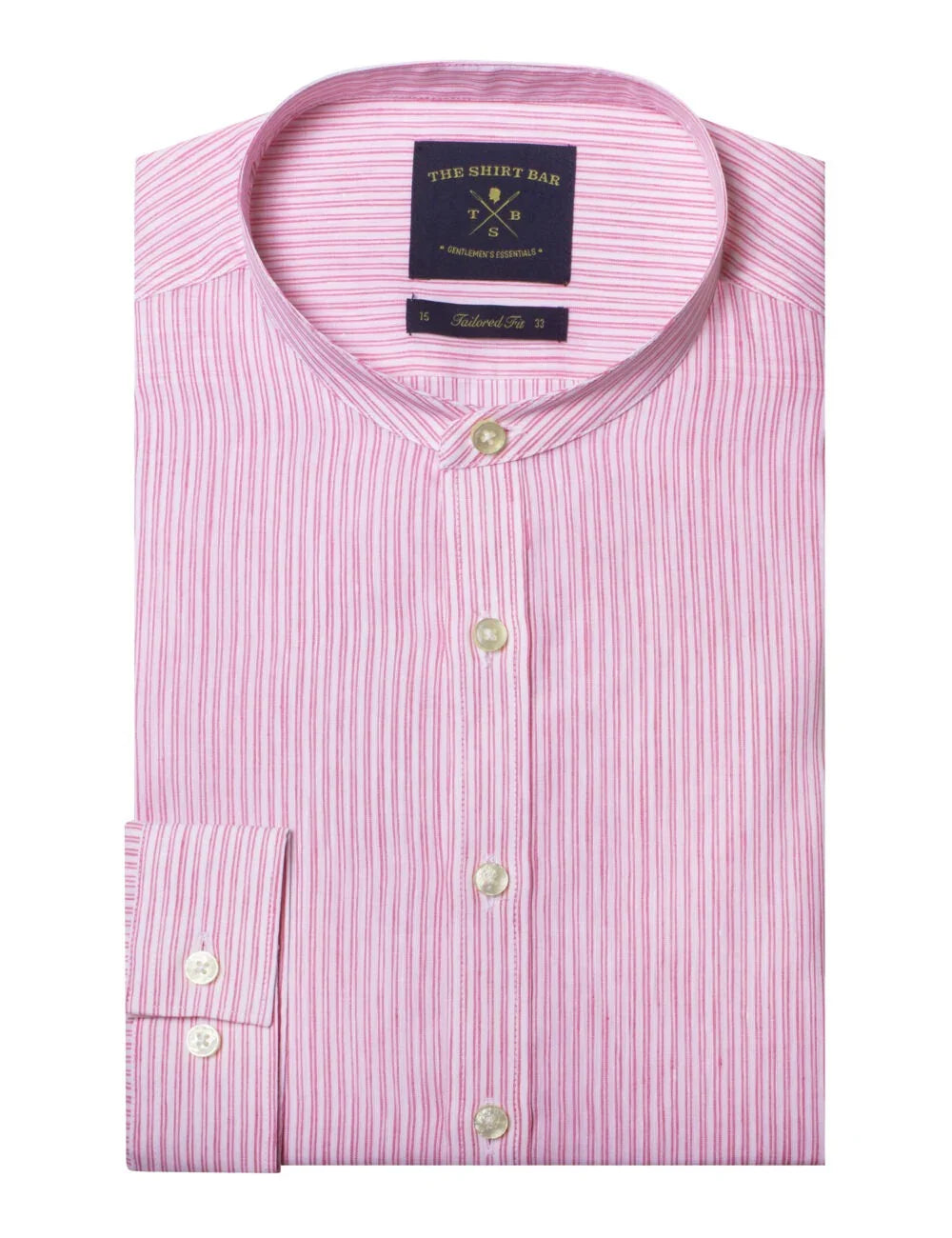 Pink Stripes Linen Blend Slim Fit Italian Fabric Shirt — The Shirt Bar