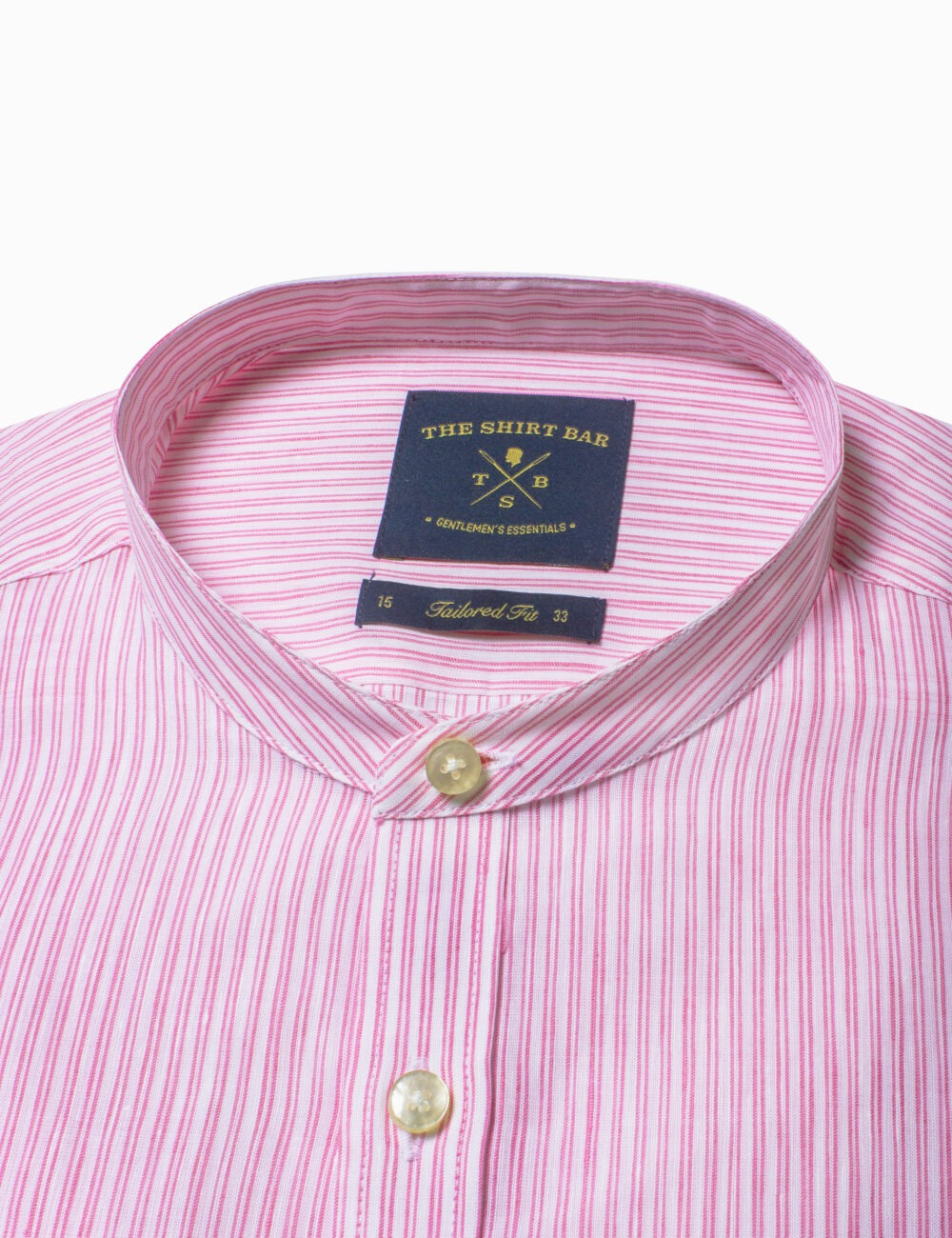 Pink Stripes Linen Blend Slim Fit Italian Fabric Shirt