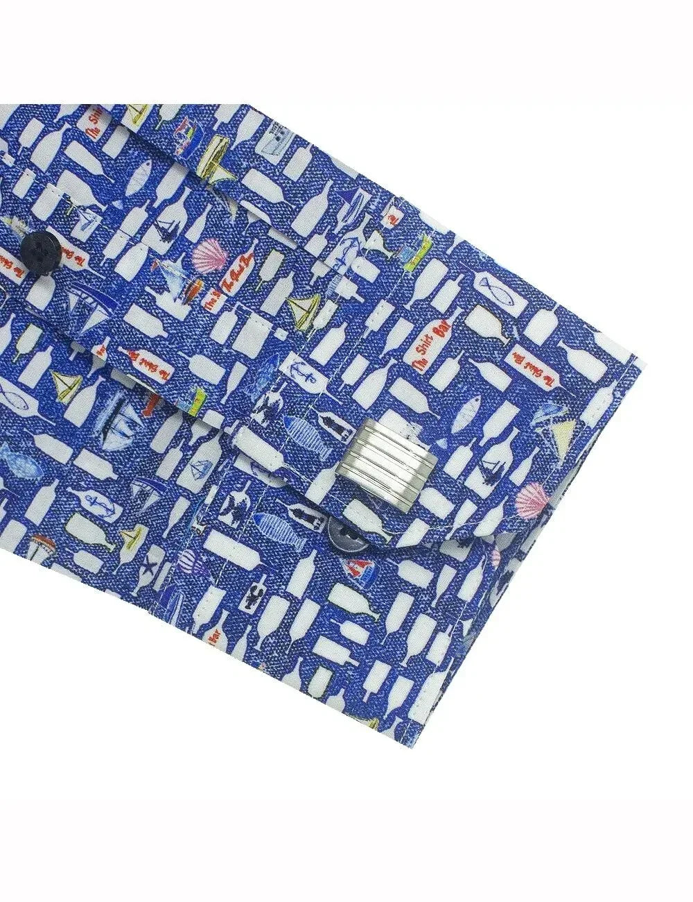 Blue Wishing Bottle Italian Fabric Slim Fit Long Sleeve Shirt — The Shirt Bar