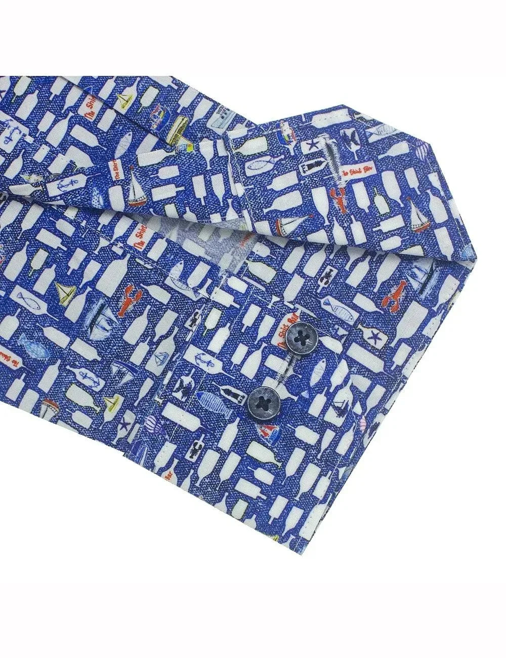 Blue Wishing Bottle Italian Fabric Slim Fit Long Sleeve Shirt — The Shirt Bar