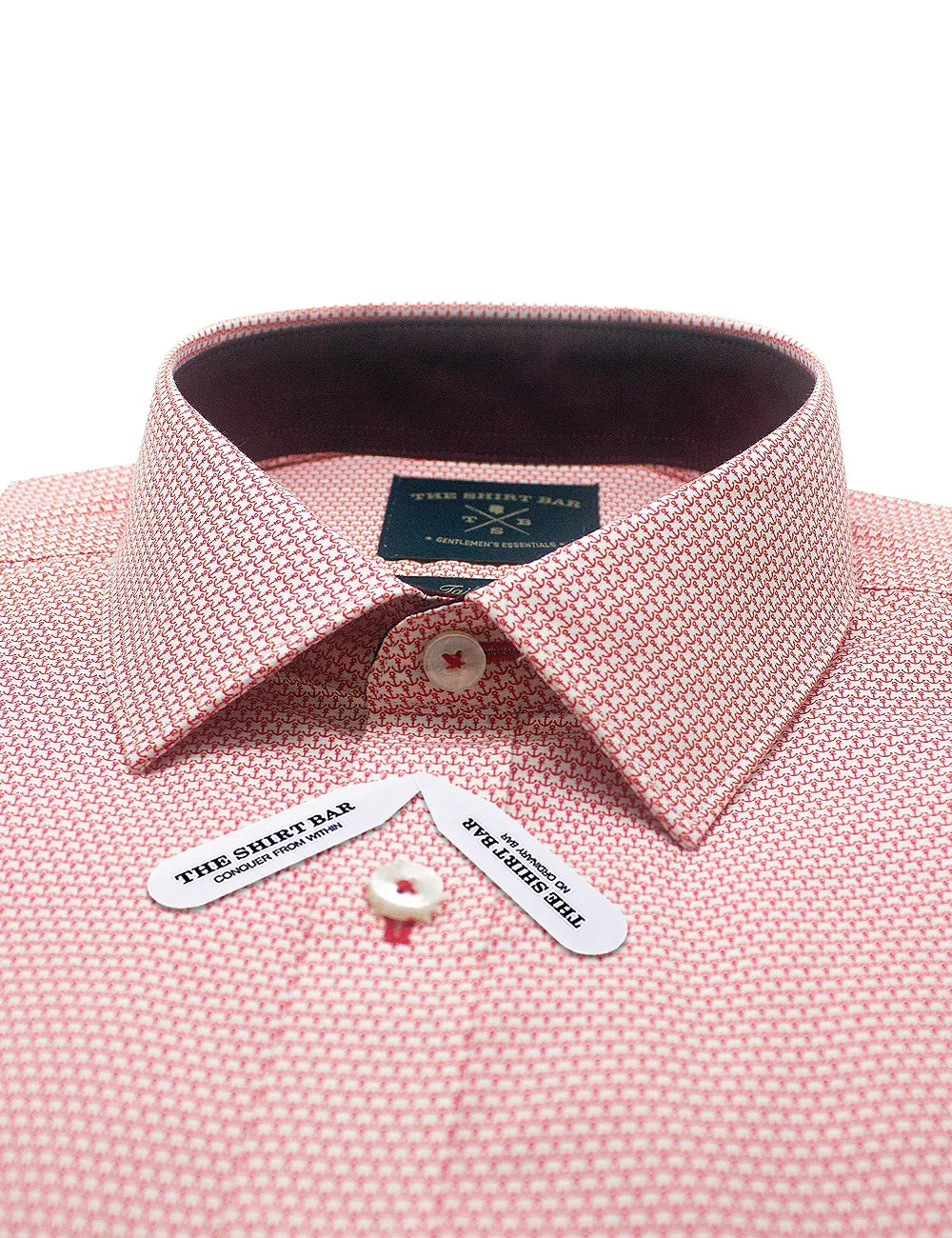 Singapore Collection: Red Anchor Print Slim Fit Long Sleeve Shirt — The Shirt Bar
