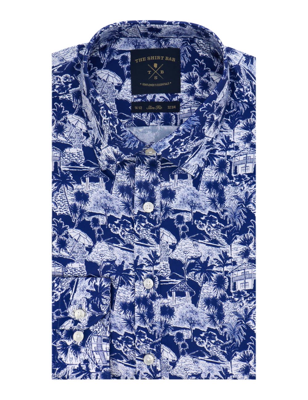 Holiday Print Silky Finish Slim Fit Shirt