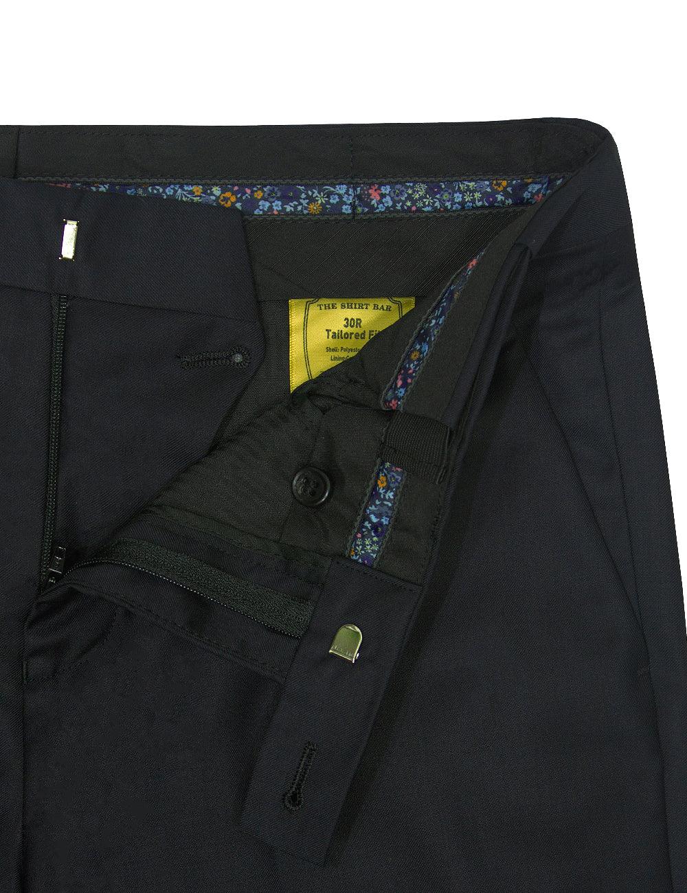 Black Jetsetter Flexi Waist Classic Fit Dress Pants — The Shirt Bar