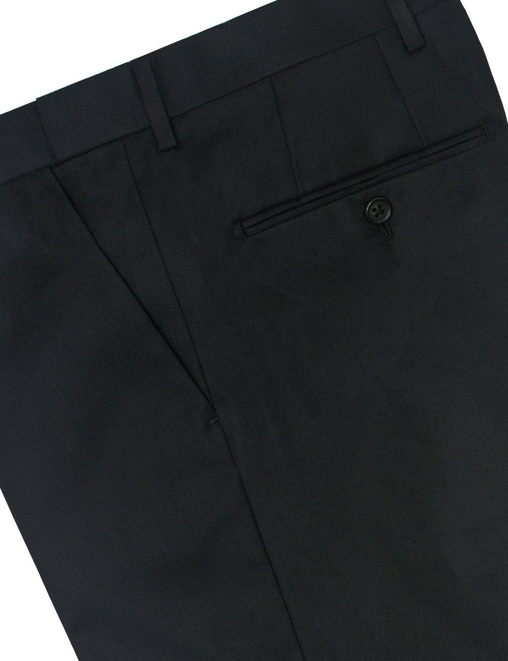 Black Jetsetter Flexi Waist Classic Fit Dress Pants — The Shirt Bar