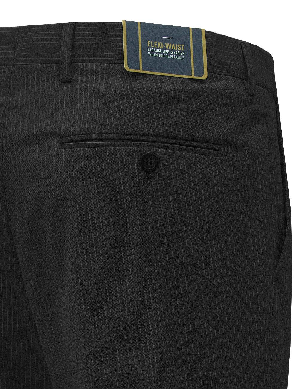 Pinstripes Jetsetter Flexi Waist Tailored Fit Dress Pants — The Shirt Bar