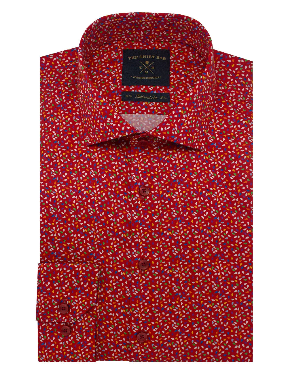 Festive Print with Silky Finish Slim Fit Long Sleeve Shirt — The Shirt Bar
