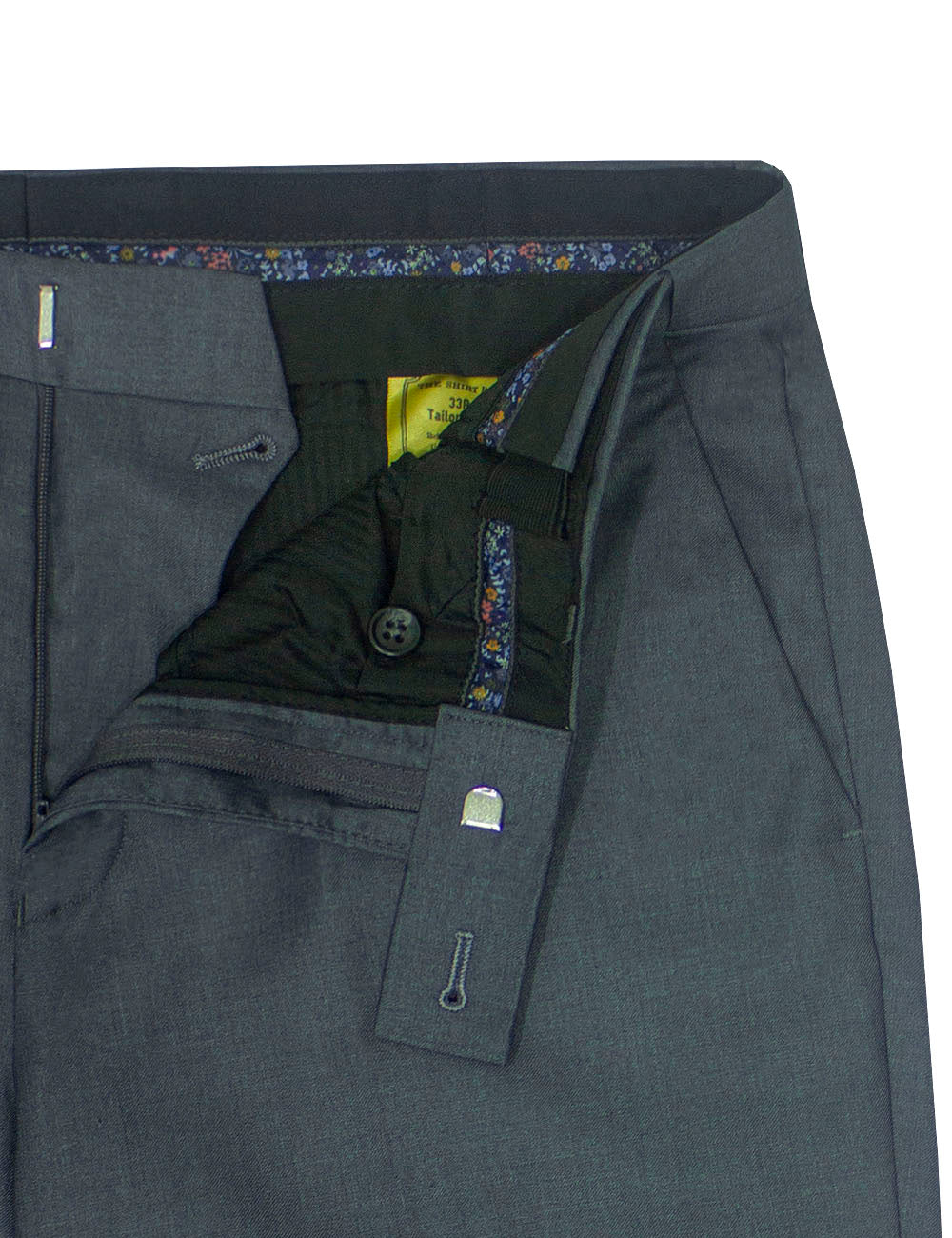 Slim / Tailored Fit Grey Jetsetter Flexi Waist Smart Pocket Dress Pants