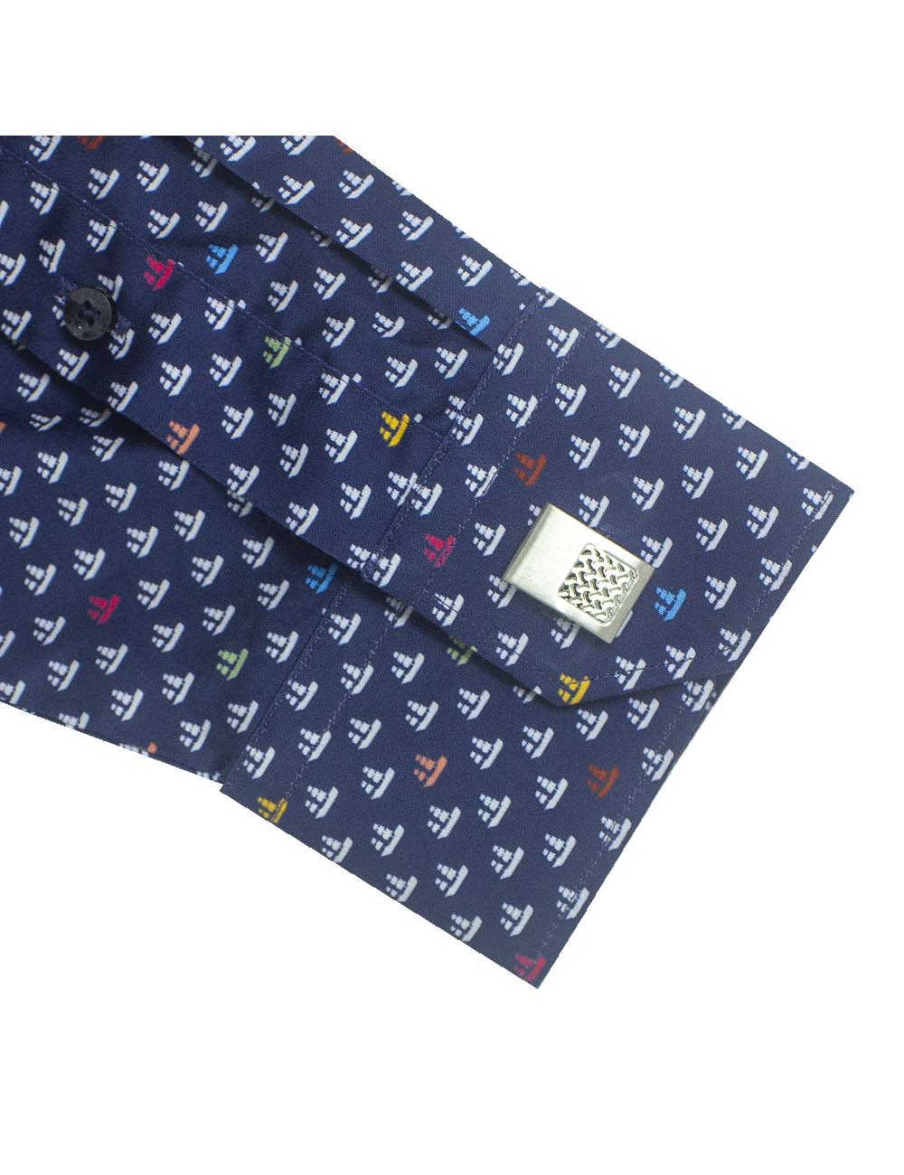 Singapore Collection: Junk Boat Digital Print Slim Fit Long Sleeve Shirt