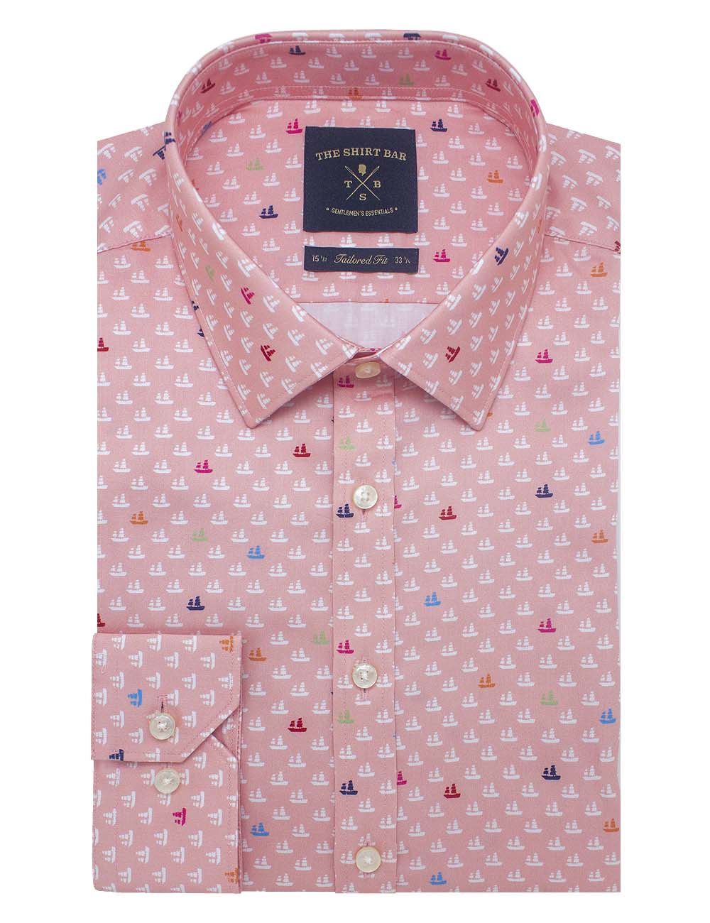 Singapore Collection: Junk Boat Digital Print Slim Fit Long Sleeve Shirt