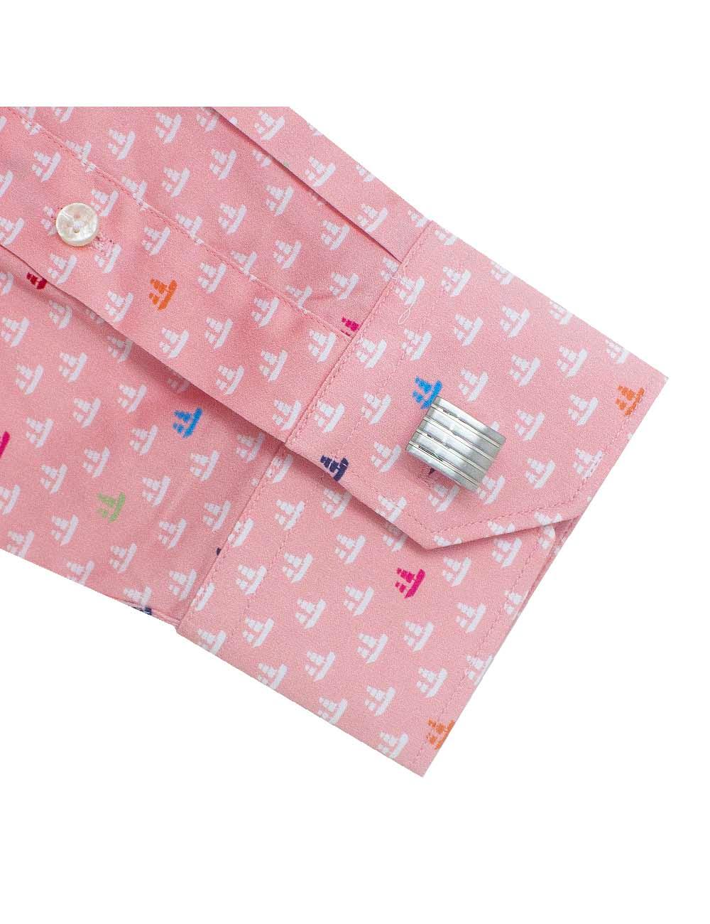 Singapore Collection: Junk Boat Digital Print Slim Fit Long Sleeve Shirt — The Shirt Bar