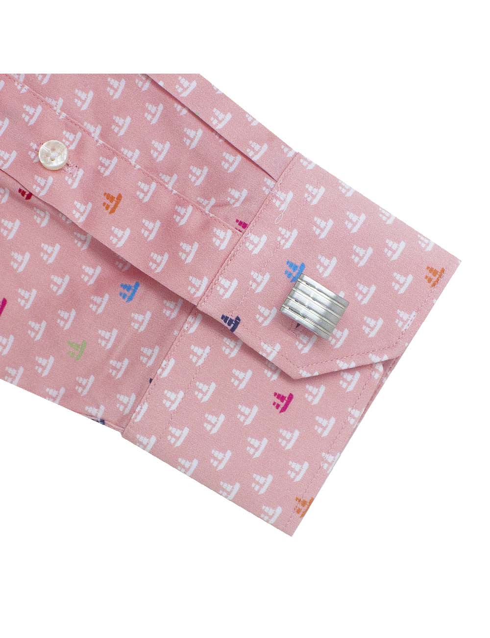 Singapore Collection: Junk Boat Digital Print Slim Fit Long Sleeve Shirt