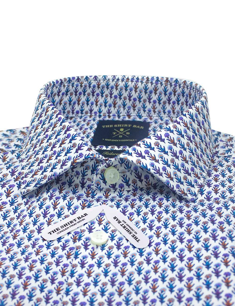 Floral Print with Silky Finish Slim Fit Long Sleeve Shirt — The Shirt Bar