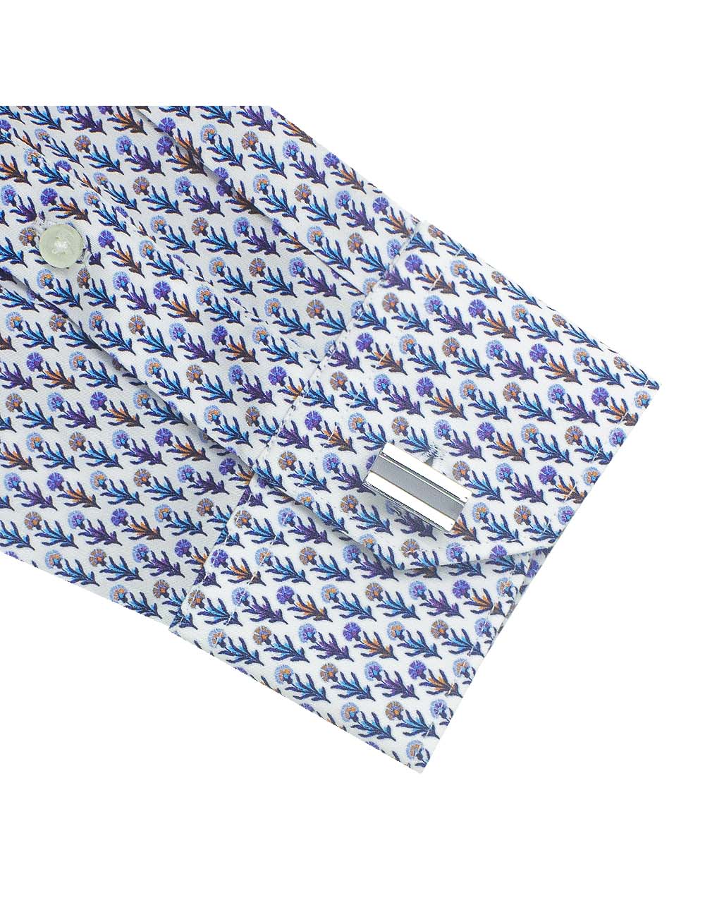 Floral Print with Silky Finish Slim Fit Long Sleeve Shirt