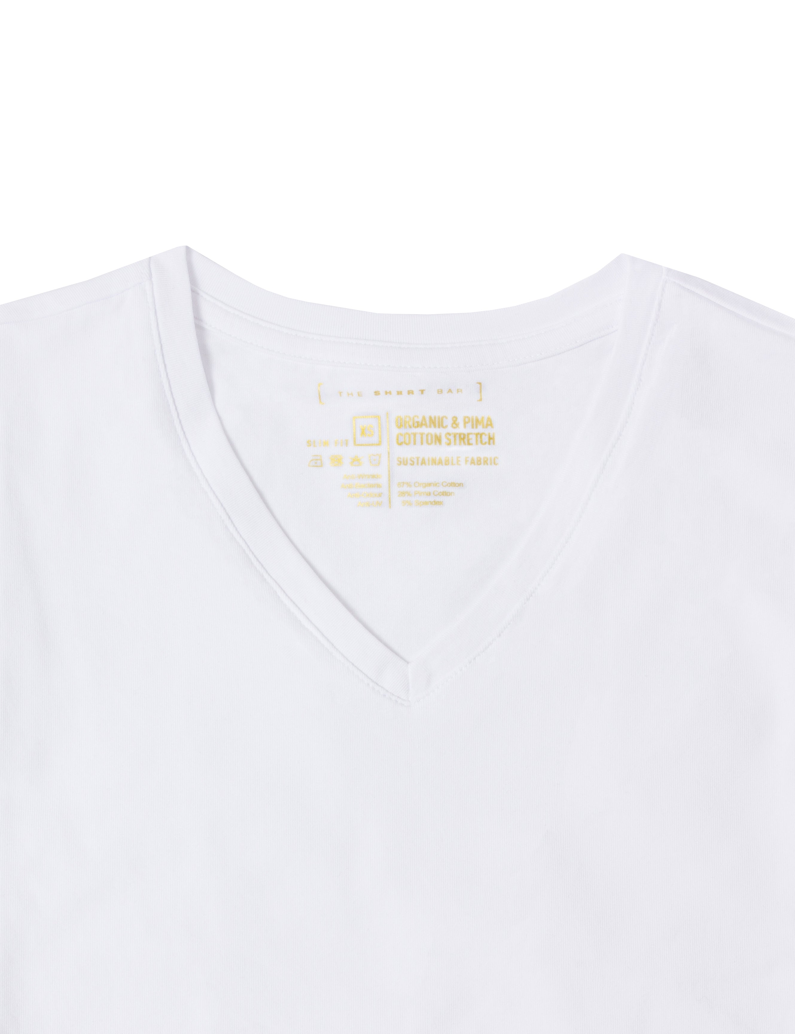 Organic and Pima Cotton V Neck T-Shirt
