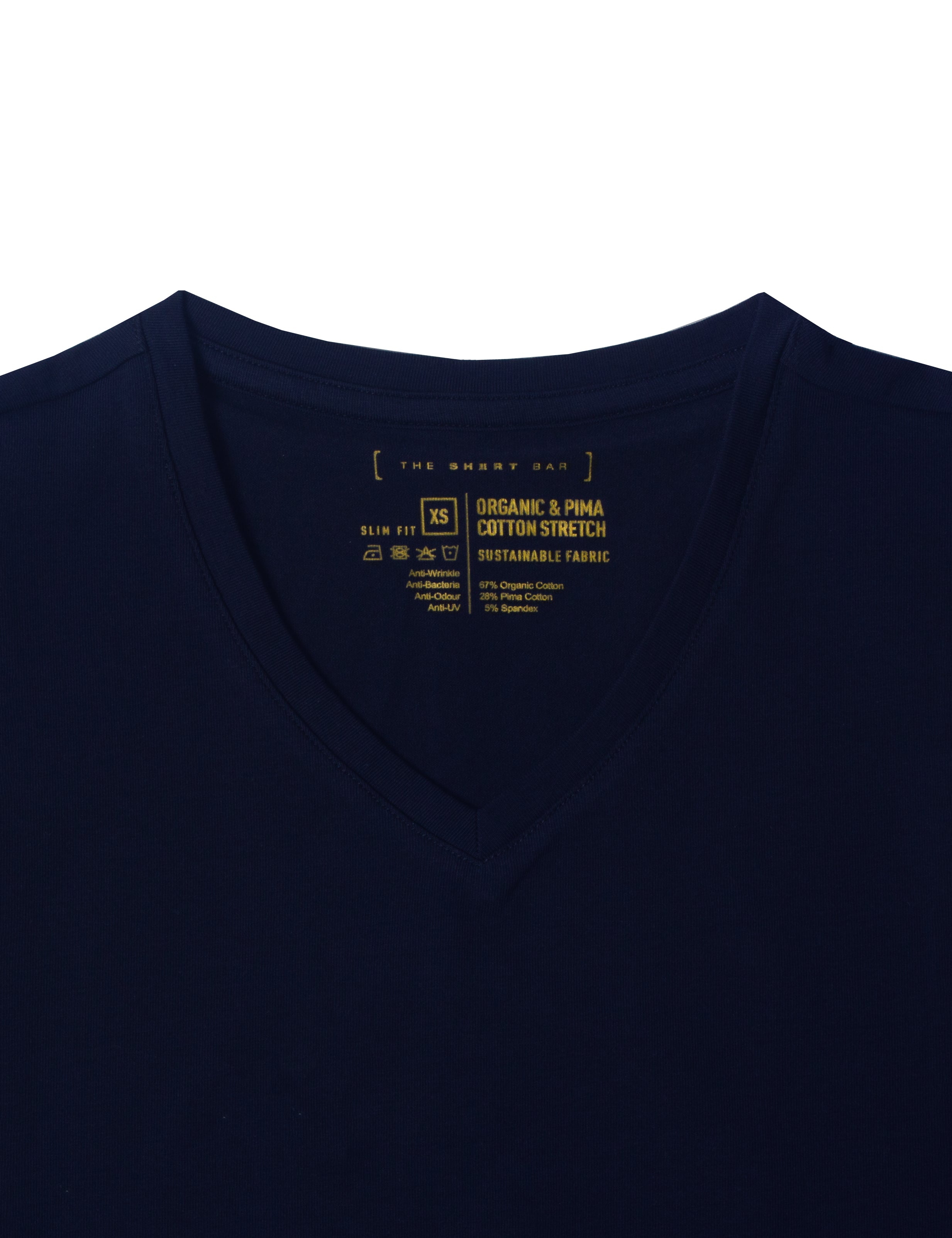 Organic and Pima Cotton V Neck T-Shirt