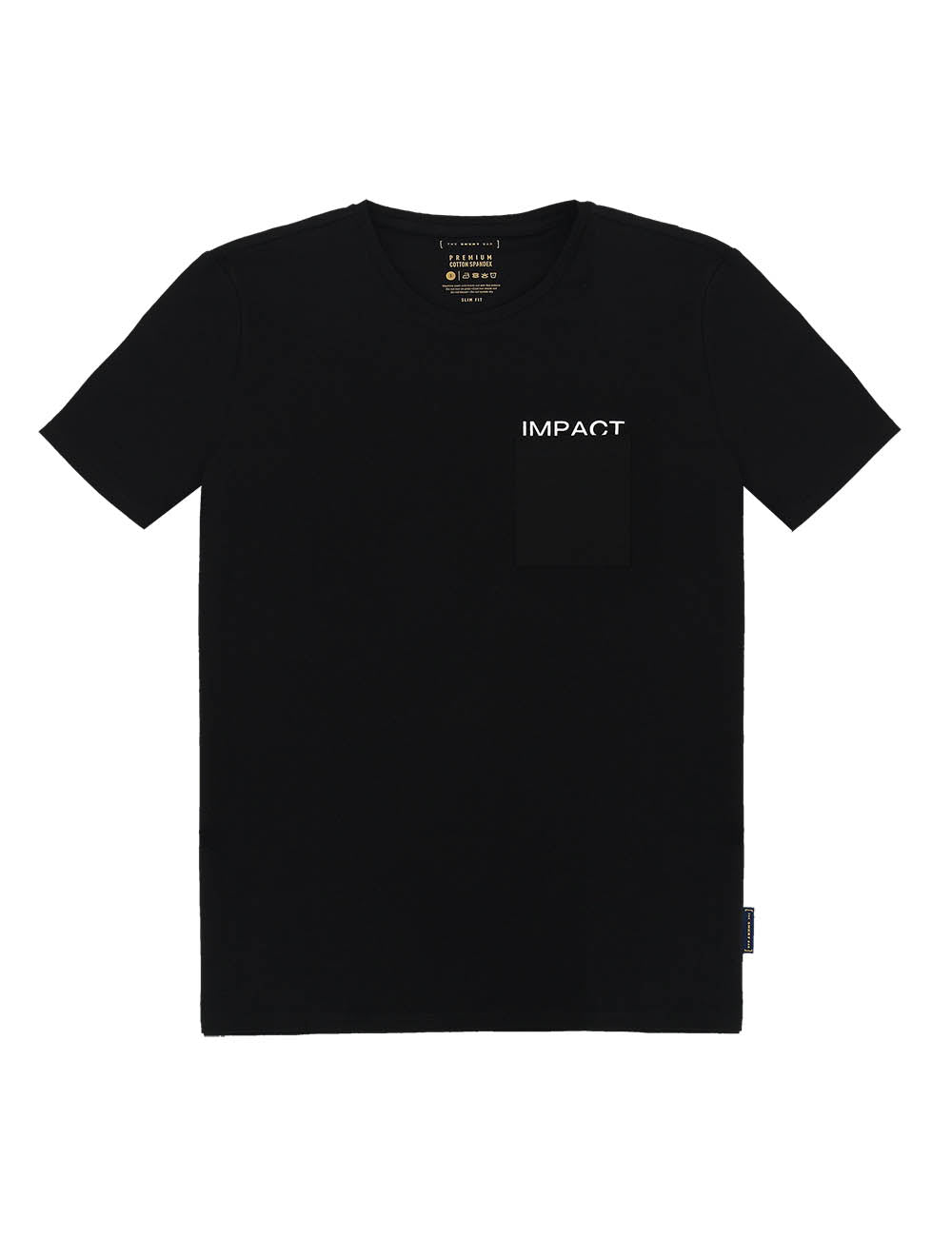 Premium Cotton Stretch Crew Neck With Pocket and IMPACT Print Slim Fit T-Shirt