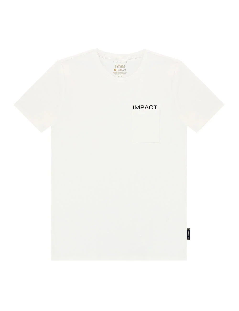 Premium Cotton Stretch Crew Neck With Pocket and IMPACT Print Slim Fit T-Shirt — The Shirt Bar