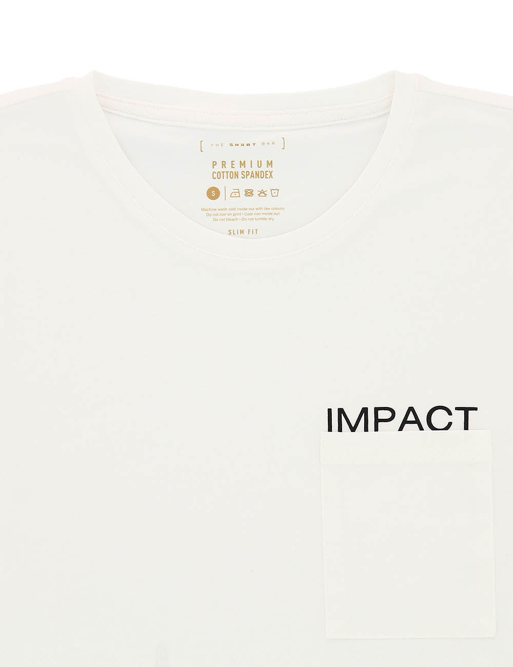 Premium Cotton Stretch Crew Neck With Pocket and IMPACT Print Slim Fit T-Shirt