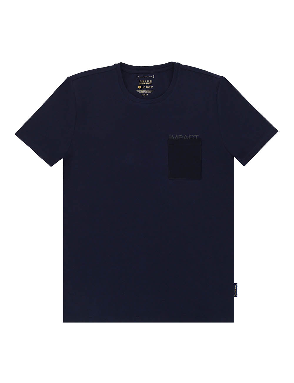 Premium Cotton Stretch Crew Neck With Pocket and IMPACT Print Slim Fit T-Shirt