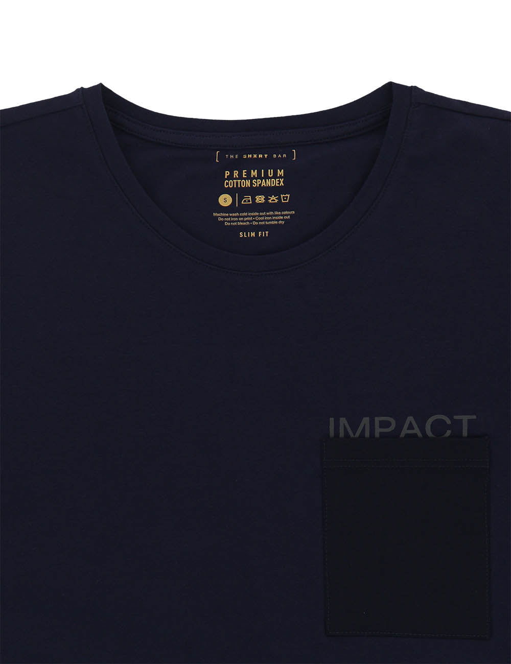 Premium Cotton Stretch Crew Neck With Pocket and IMPACT Print Slim Fit T-Shirt