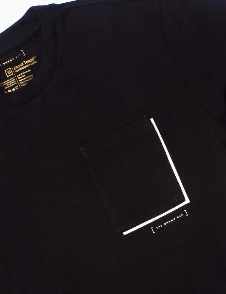 Tencel Border Pocket Oversized T-shirt