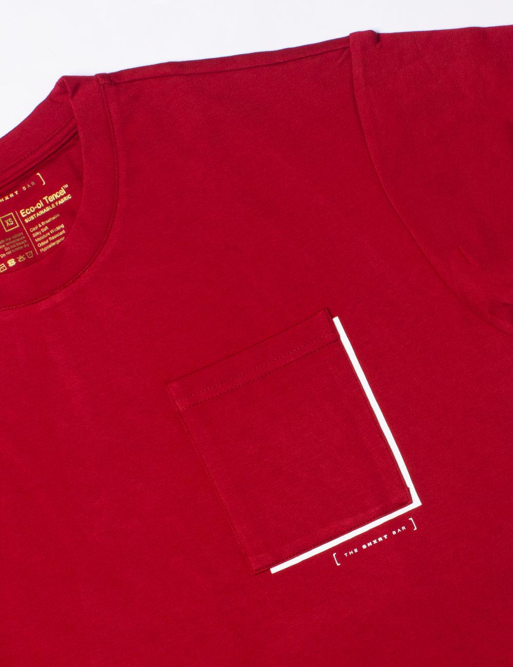 Tencel Border Pocket Oversized T-shirt