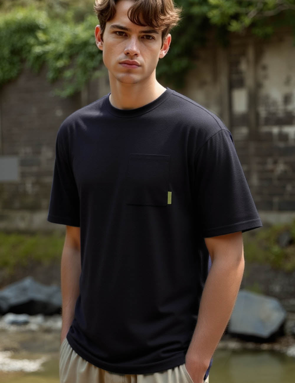 Tencel Oversized Pocket T Shirt