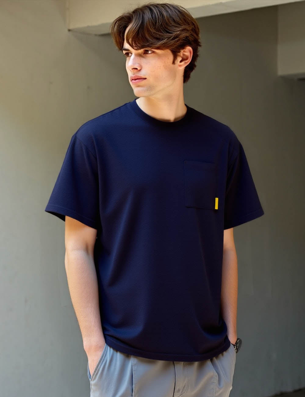 Tencel Oversized Pocket T Shirt