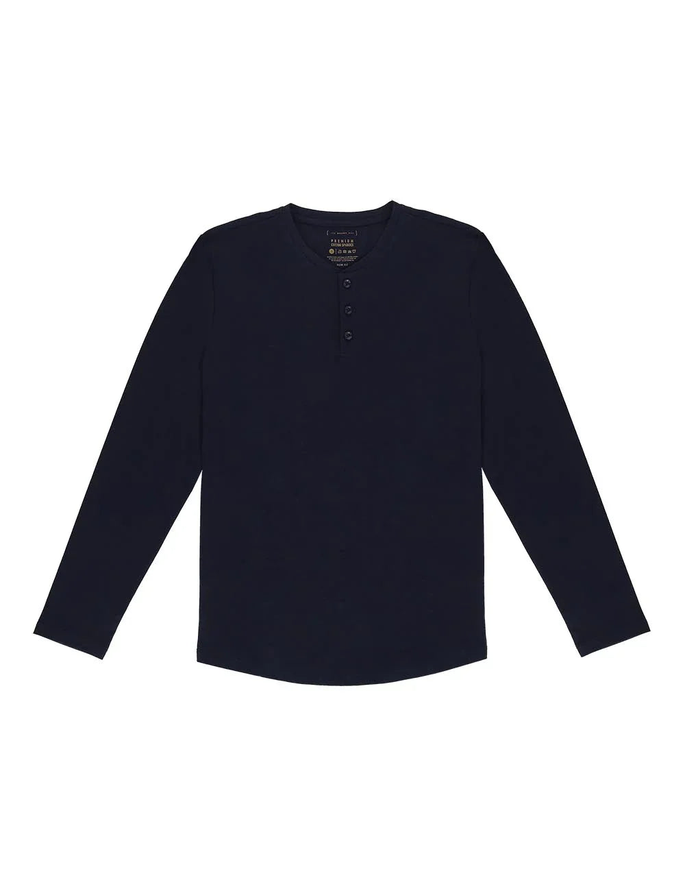 Premium Cotton Stretch Long Sleeve Henley T-Shirt — The Shirt Bar