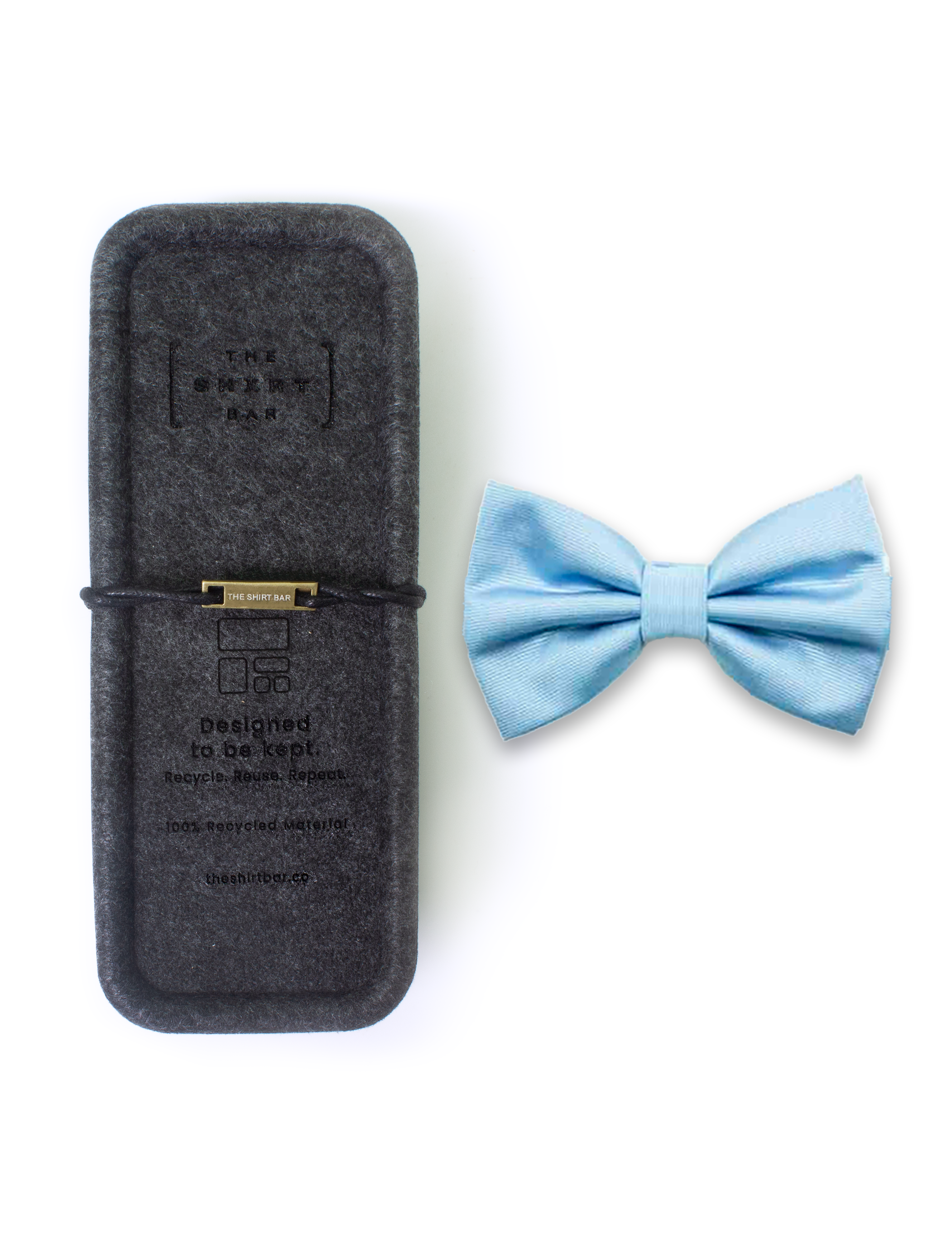 Solid Blue Bell Woven Bowtie — The Shirt Bar