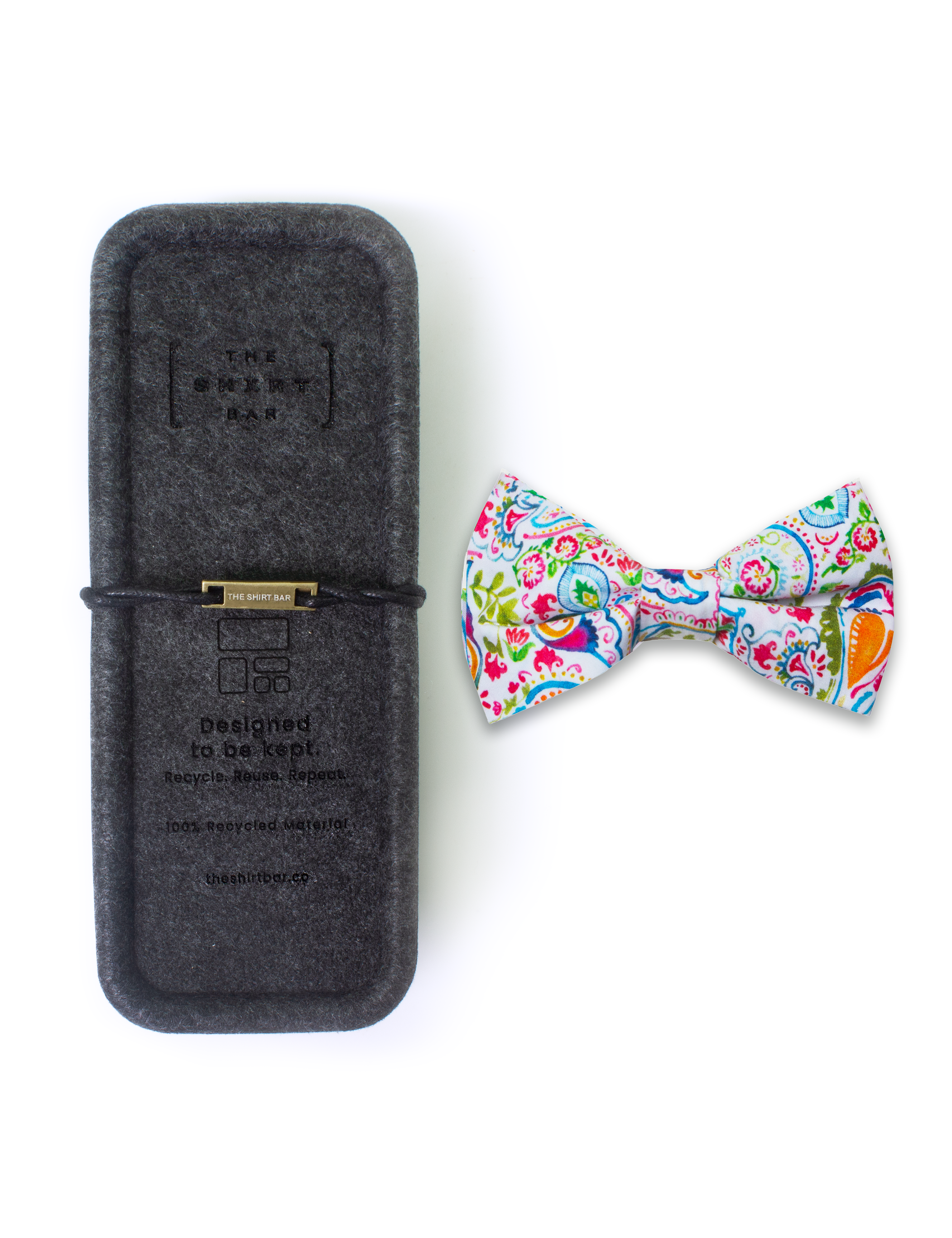 Green Colourful Cultural SG Inspired Print Woven Bowtie