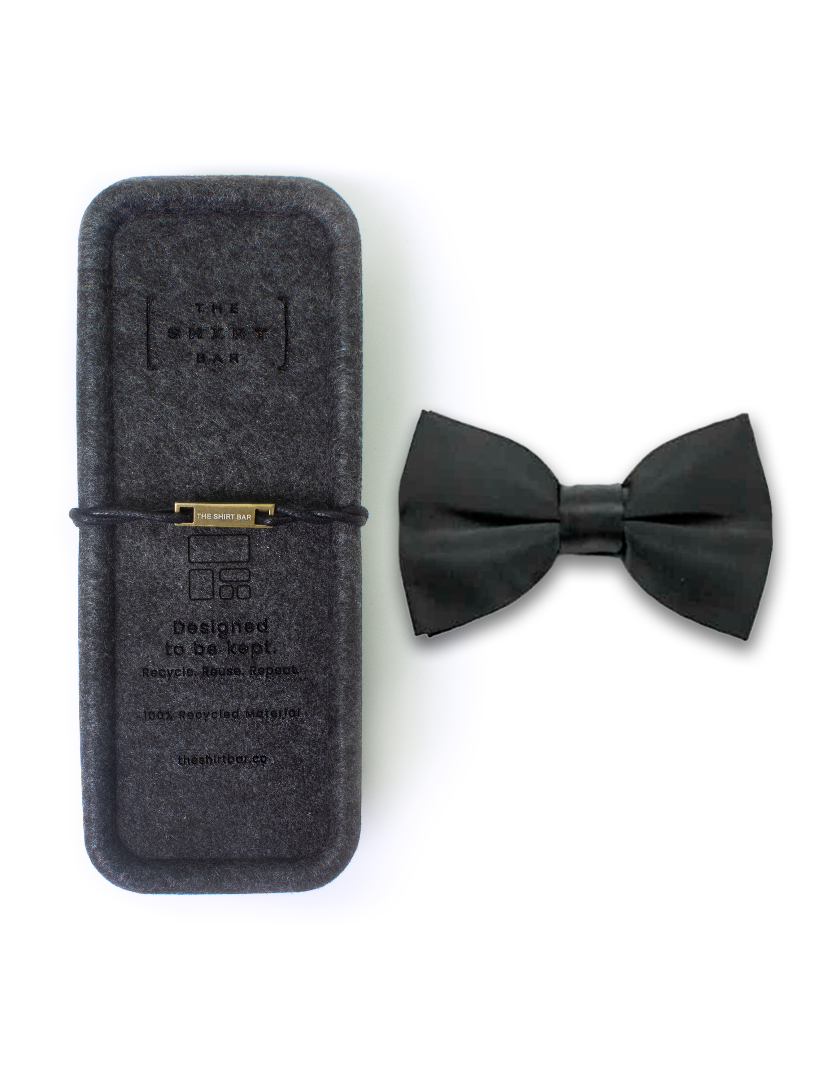 Solid Jet Black Woven Bowtie — The Shirt Bar