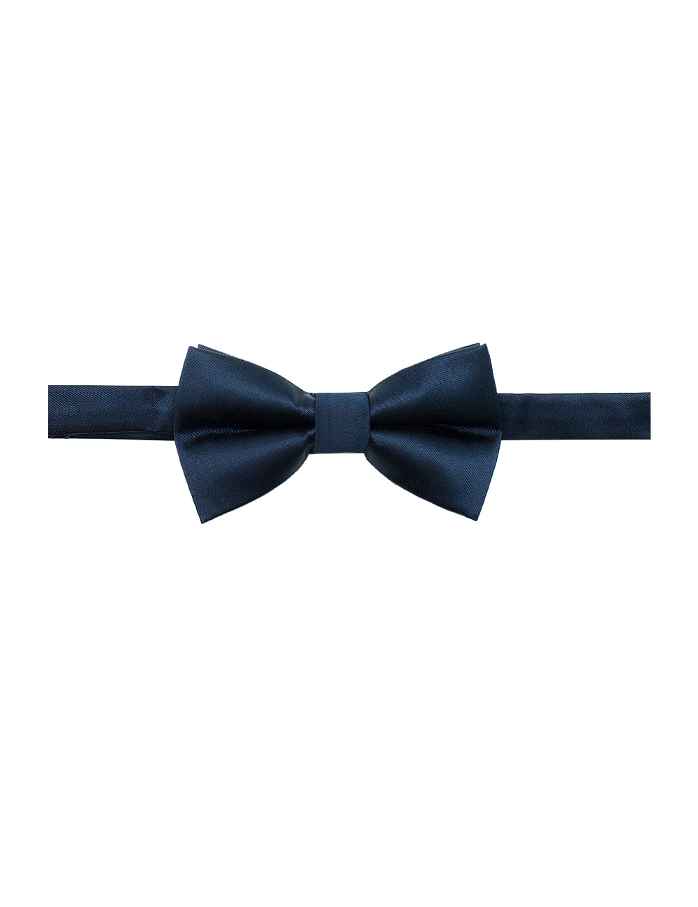 Solid Navy Woven Bowtie