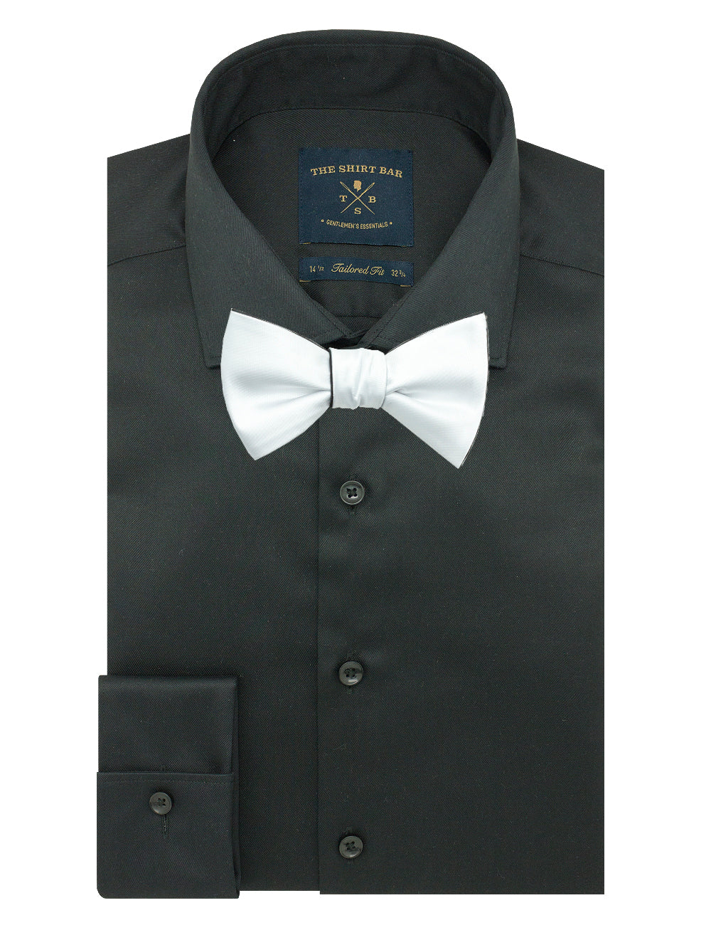 Black and White Reversible Woven Self Tie Bowtie