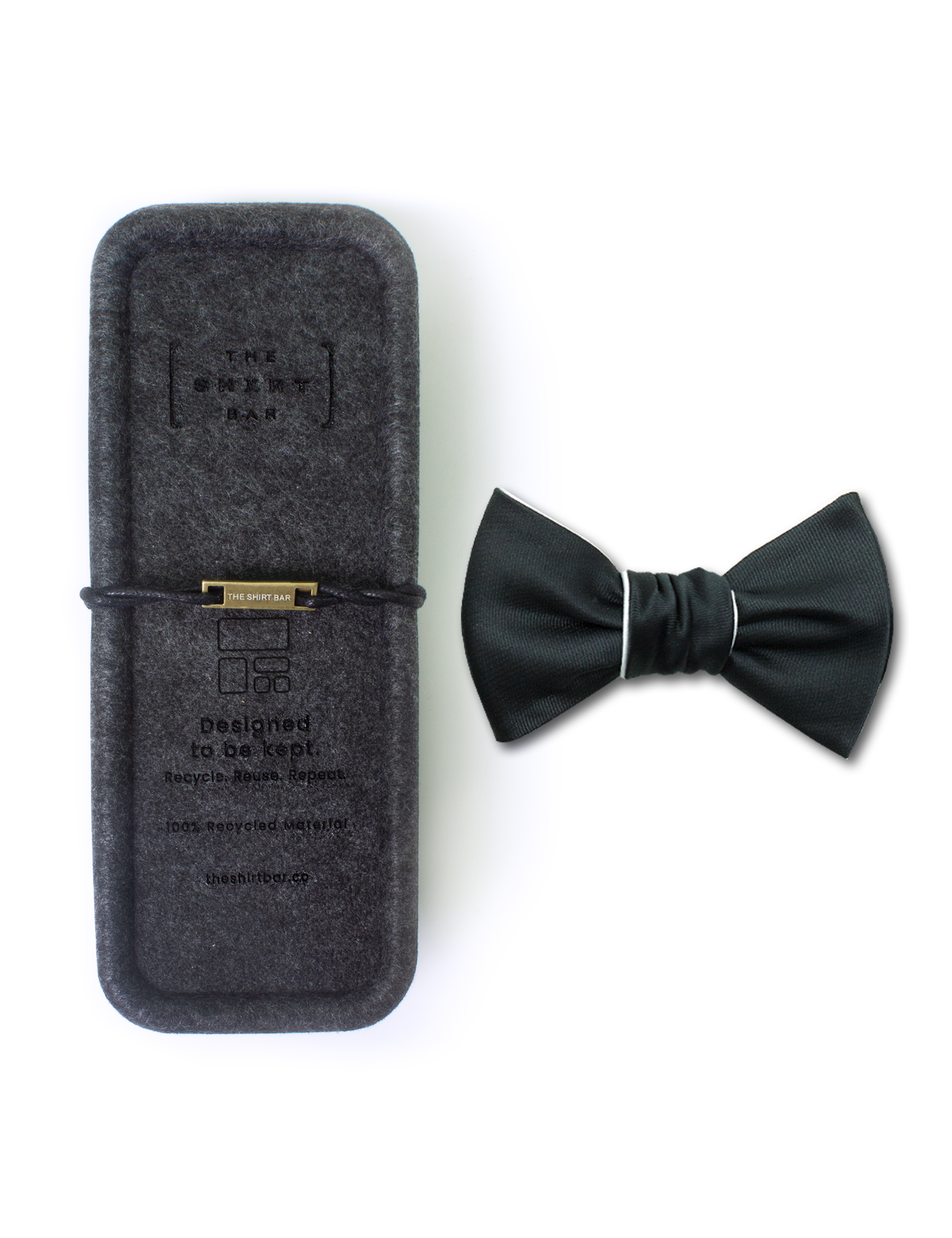 Black and White Reversible Woven Self Tie Bowtie