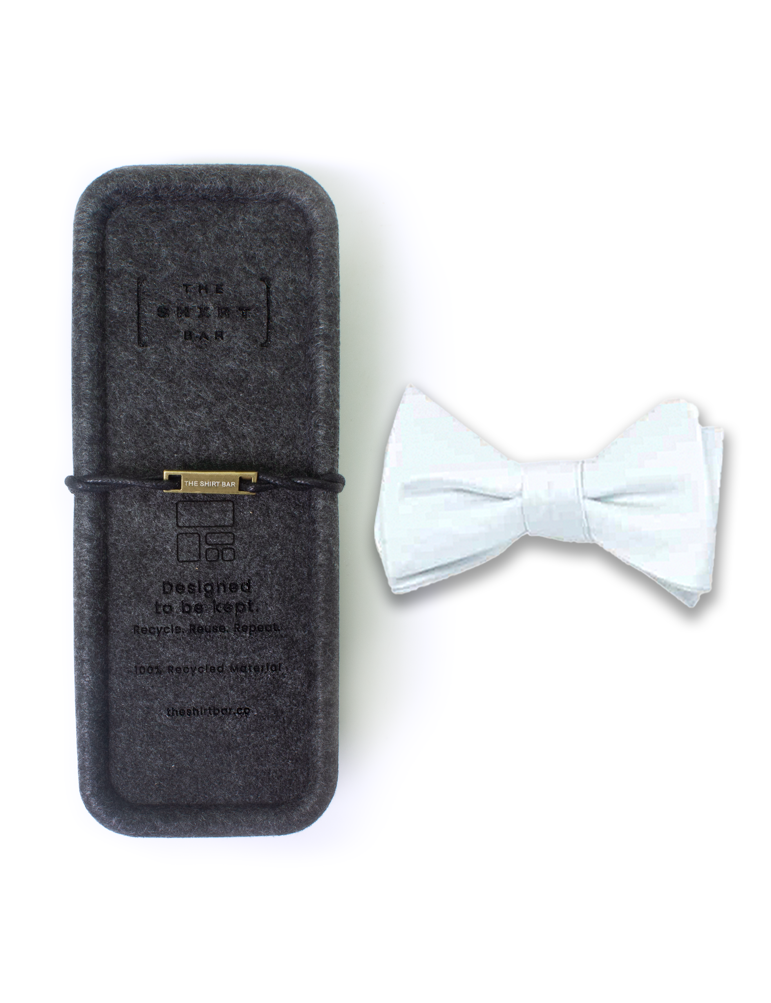 Solid White Woven Self-Tie Bowtie — The Shirt Bar