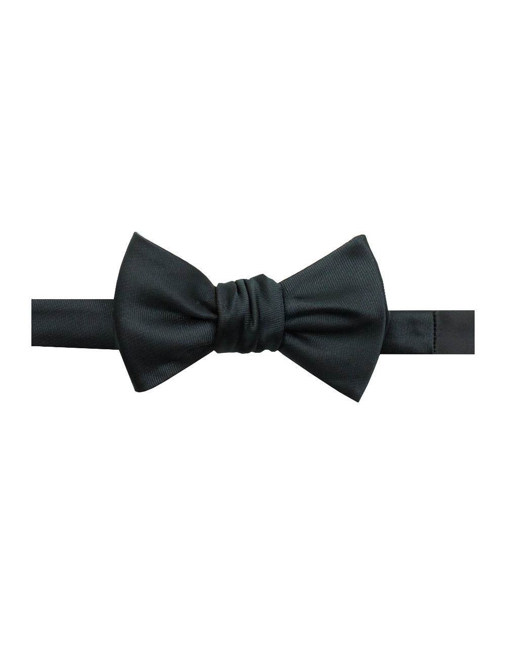 Solid Black Woven Self Tie Bowtie