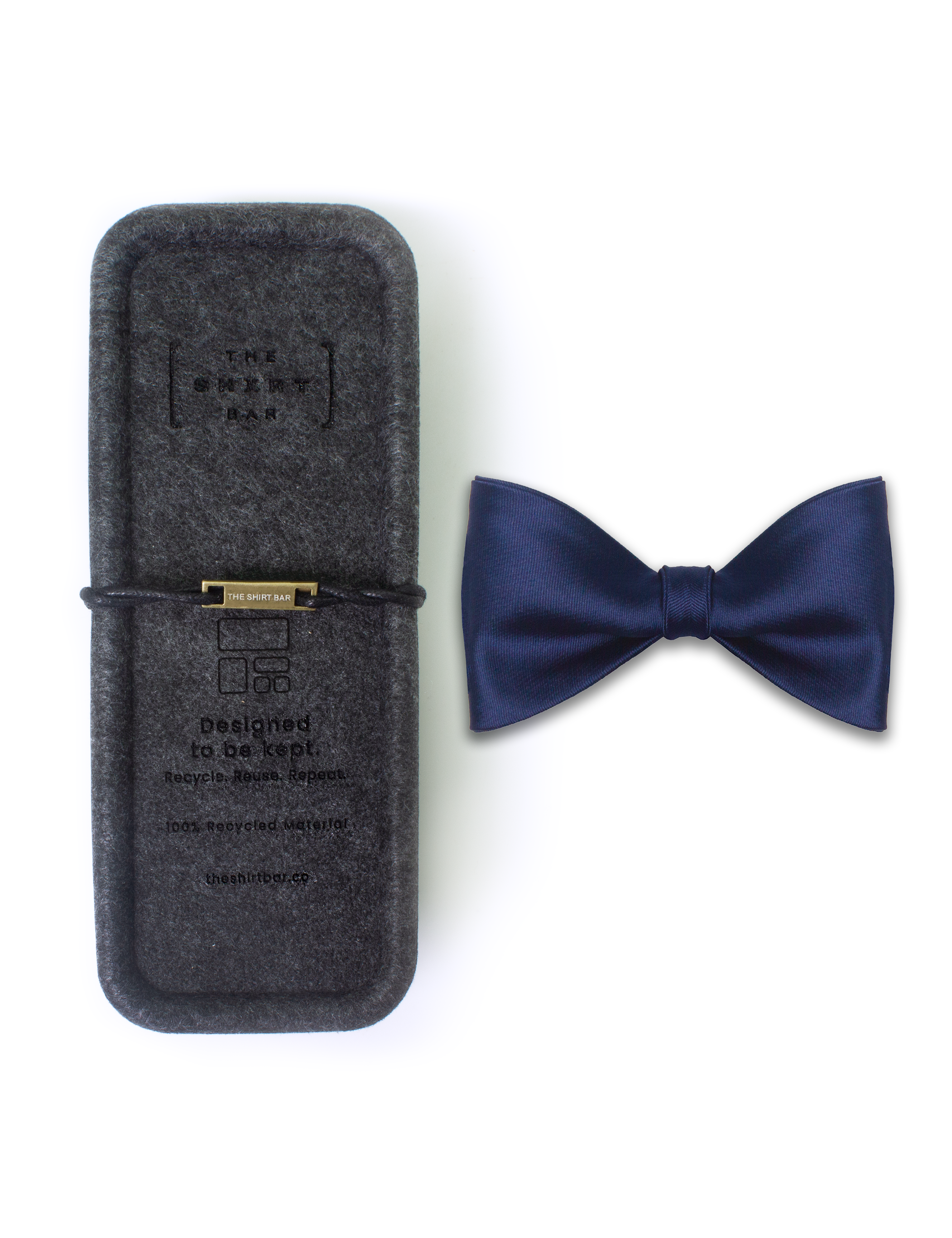 Solid Navy Woven Self-Tie Bowtie — The Shirt Bar