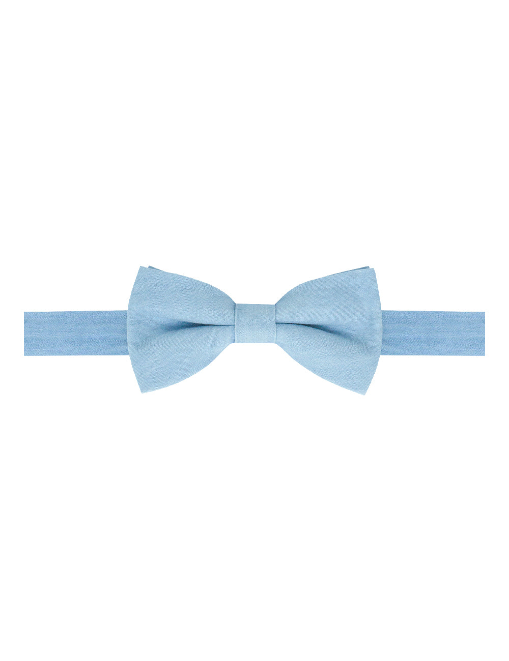 Washed Out Blue Denim Woven Bowtie